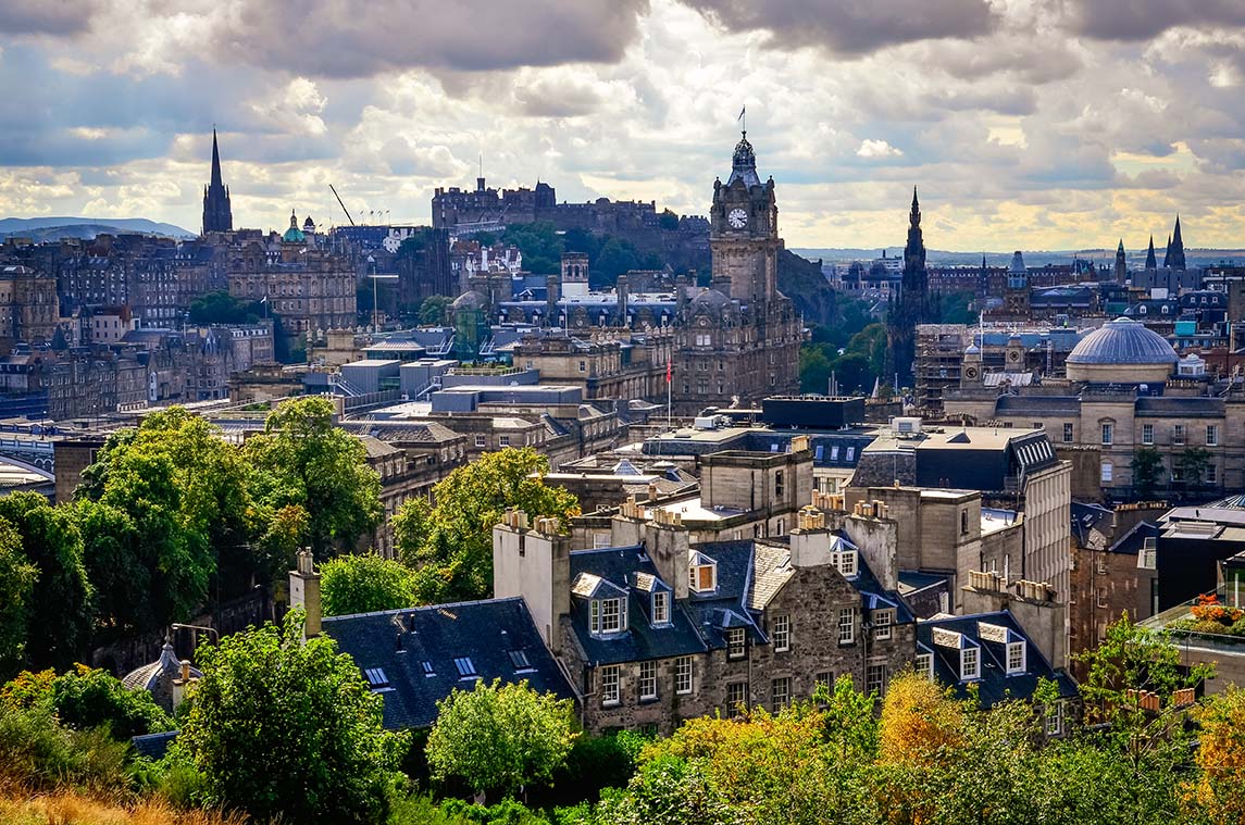 Uitzicht over Edinburgh